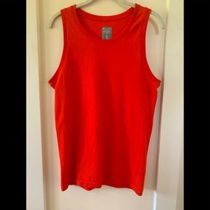 Athleta tank top, orange sz L, worn once, perfect condition.